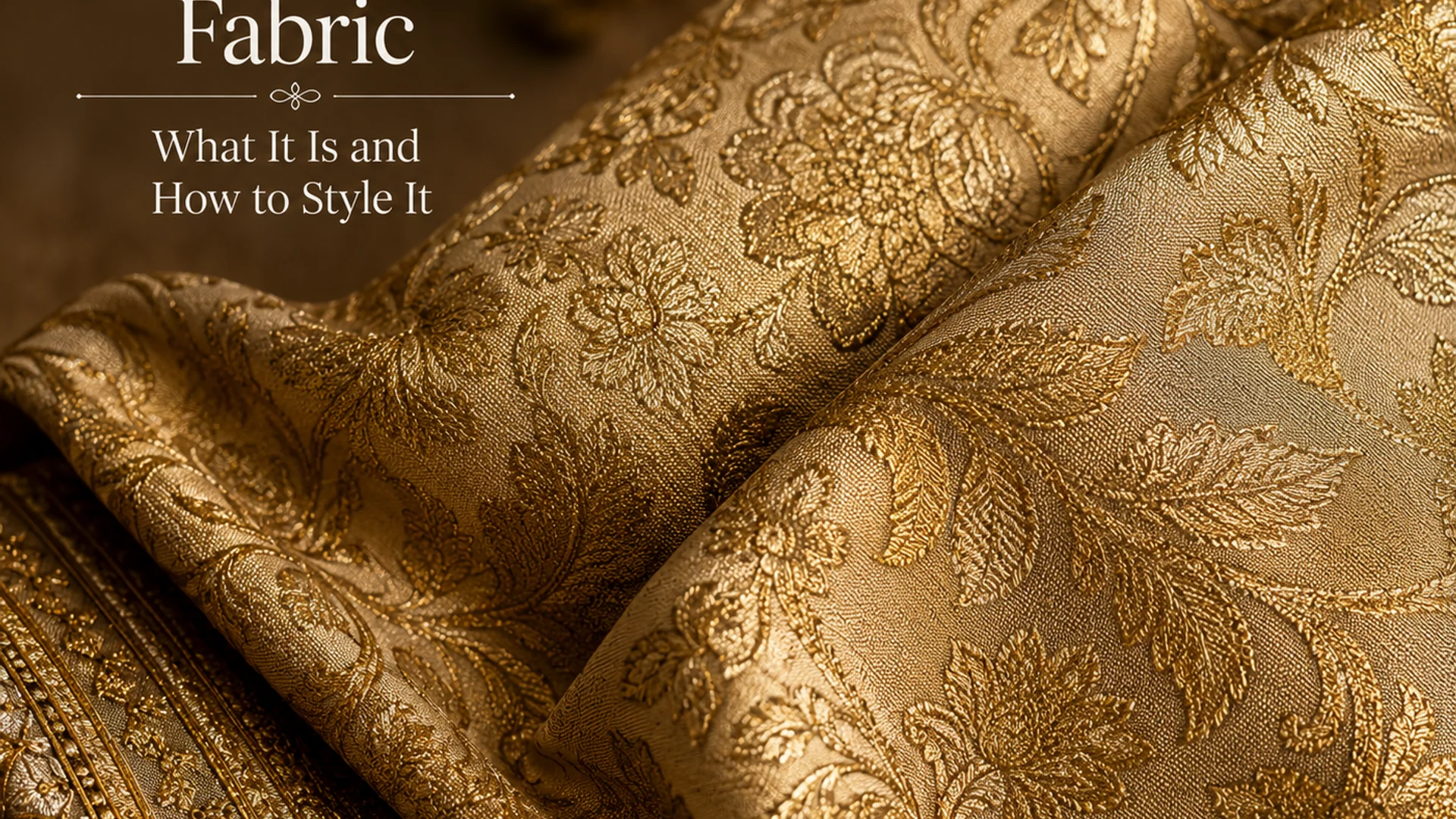 Gold Brocade Fabric — What It Is and How to Style It | Habiba Minhas ...